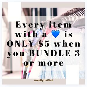 Items with a 💙 are only $5 when bundled with at least two other 💙